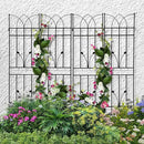 4 Pack Metal Garden Trellis 71" Black Fence Rustproof Garden Trellis for Climbing Plants Support Roses Flower Outdoor Lawn, Black by GreenHaven Gardens