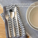 over&back 20pc Curved Flatware Cutlery Set - Comes with 4 Dinner Forks, 4 Salad Forks, 4 Dinner Knives, 4 Dinner Spoons, and 4 Teaspoons - 18/8 Stainless Steel - Dishwasher-Safe - Brushed Stainless by CozyNest Decor