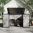 2 Trash Cans Metal Outdoor Storage, 3x6 FT Garbage Bin Storage Shed with Chain Lid, Garbage Can Metal Sheds for Garden, Backyard, Lawn and Patio by GreenHaven Gardens