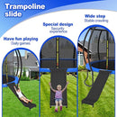 Universal Trampoline Slide with Buffer Region, Heavy Duty Steel Trampoline Accessory, for 8 10 12 14 15 16FT Trampoline, Ideal for Children or Kids to Climb up and Slide Down. (Black) by TinyTreasures Baby Boutique