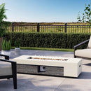 COSIEST 56" Outdoor Propane Fire Pit Table Rectangle Gas Fire Pit Table with Concrete & Wood Grain Design, 50000BTU CSA Certified Electronic Ignition Fire Tables for Patio, Backyard, Garden Heating by GreenHaven Gardens