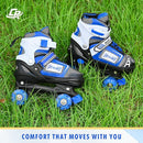 Adjustable Quad Skates for Kids, Teens, and Adults – Light-Up Wheels – Comfortable Fit, Secure Closure, Indoor and Outdoor Roller Skates for Boys and Girls by TinyTreasures Baby Boutique
