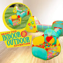 5pc Kids Play Tent for Toddlers with Ball Pit, Crawl Tunnel, Indoor & Outdoor Playhouse, Jungle Gym, Toys for Boys & Girls, Includes Dart Balls, Teepee & Basketball Hoops by TinyTreasures Baby Boutique