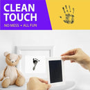 Extra Large Clean Touch Ink Pad for Baby Handprints and Footprints – Inkless Infant Hand & Foot Stamp – Safe for Babies, Doesn’t Touch Skin – Perfect Family Memory or Gift by Tiny Gifts, Black by TinyTreasures Baby Boutique