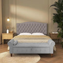 Velvet Upholstered Headboard Queen/Full Size Latest Model Wall Mount, Bed Frame Mount, Featuring High-Density Sponge Padding, Luxury Texture Easy Assembly Comfort and Style-Linen by CozyNest Decor
