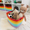 OrganiHaus 3-Pack Rope Rainbow Storage Baskets for Shelves | for Classroom and Nursery | Storage Bins & Toy Organizer for Baby Room by TinyTreasures Baby Boutique