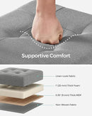 SONGMICS Storage Ottoman, Small Ottoman Foot Rest with Legs, 15 x 15 x 15.7 Inches Foot Stool, Load up to 660 lb, for Living Room, Bedroom, Dorm, Dove Gray ULSF014G02 by CozyNest Decor