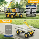 VIVOHOME Garden Cart Steel Heavy Duty 900 LBS Yard and Garden Wagon with 10 inch Tire and Handle Attach to ATV or Tractor Black by GreenHaven Gardens