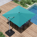 Patio Umbrella, 10FT Outdoor Cantilever Umbrella with 360-degree Rotation for Garden, Deck, Backyard, Pool and Beach, Turquiose by GreenHaven Gardens