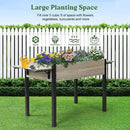 Raised Garden Bed, Metal Leg Wood Planter Boxes with Folding Storage Shelf,Elevated Planter Box for Growing Fresh Herbs, Vegetables, Flowers Great for Outdoor Patio, Deck, Balcony（Gray） by GreenHaven Gardens