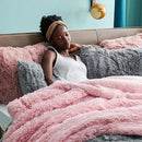 Bedsure GentleSoft Fluffy Pink Blankets Queen Size for Bed, Thick Sherpa Faux Fur Fleece Fuzzy Plush Winter Warm Heavy Soft Full Queen Blankets, Bedroom Decor Pink Gifts Cozy Gifts for Women, 90x90 by CozyNest Decor