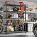 REIBII 1984LBS Storage Shelves with Wheels 75.2"H Wire Shelving Unit, Metal Shelving with Wheels & Feet, 5 Tier Adjustable Metal Dorm Storage Shelves for Pantry Kitchen Garage, 75.2"H x 35.5"W x 16"D by TinyTreasures Baby Boutique