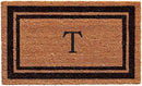 Calloway Mills 152963672T Black Border 36" x 72" Monogram Doormat Letter (T) by CozyNest Decor