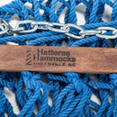 Hatteras Hammocks Deluxe Coastal Blue Duracord Rope Hammock with Free Extension Chains & Tree Hooks, Handcrafted in The USA, 450 LB Weight Capacity, 13 ft. x 60 in by GreenHaven Gardens
