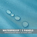 HolidayIdeas 4 Panels Faux Linen Outdoor Curtains for Patio Waterproof Teal Curtains 110" Wide x 84" Long-Outside Wide Curtains Weatherproof Privacy Textured for Pergola, Porch, Gazebo, Backyard by CozyNest Decor