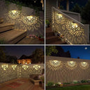 Solar Fence Lights 6 Pack Solar Deck Lights Waterproof LED Step Wall Outdoor Decorations Warm Yellow Decorative Lighting for Garden Backyard Yard Decor (Gold) by GreenHaven Gardens