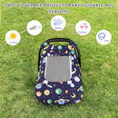 Baby Carseat Cover Winter, Pea Pod Infant Car Seat Covers Canopy for Newborn with 2 Layers Windows of Breathable Mesh/Fabric, Lightweight Polyester/Minky Dot Backing, Snug Fit Most Baby Car Seat by TinyTreasures Baby Boutique