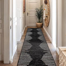 Rugshop Modern Wavy Circles Design Runner Rug 2'7" x 12' Red by TinyTreasures Baby Boutique