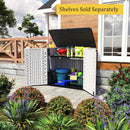HOMSPARK Storage Shed Weather Resistance, Multi-Purpose Outdoor Storage Cabinet Waterproof, Outdoor Storage Cabinet for Garbage Cans, Lawnmower, Garden Accessories (Off White, Standard-26 cu ft) by GreenHaven Gardens