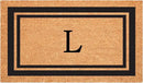 Calloway Mills 152963048L Black Border 30" x 48" Monogram Doormat Letter (L) by CozyNest Decor