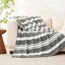 Snuggle Sac Black White Stripe Twin Size Reversible Super Soft Bedding Blanket, 60x80 inches by TinyTreasures Baby Boutique