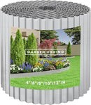 Metal Garden Edging Border, Corrugated Steel Landscaping, DIY for Lawn (Silver, 12 Inch x 20FT) by GreenHaven Gardens