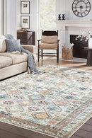 Keen Home Design 4x6 Rug - Machine Washable Area Rug with Non-Slip Backing, Ideal for Living Room, Dining Room, Bedroom - Vintage, Easy Clean, Durable, Low Pile Rug - (4' x 6') by CozyNest Decor