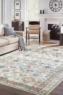 Keen Home Design 6x9 Rug - Machine Washable Area Rug with Non-Slip Backing, Ideal for Living Room, Dining Room, Bedroom - Vintage, Easy Clean, Durable, Low Pile Rug - (6' x 9') by CozyNest Decor