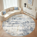 Round Rug Living Room Rugs: 10Ft Washable Circle Large Abstract Modern Soft Stain Resistant Non Slip Indoor Floor Carpet for Bedroom Nursery Office Dining Room Dorm Home House Decor- Light Blue by TinyTreasures Baby Boutique