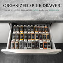 Spice Drawer Organizer - Expandable Spice Rack for Drawer, Black Seasoning Organizer for Drawer Spice Organizer, Spice Organization Seasoning rack insert for Cabinet (Jars Not Included) by CozyNest Decor