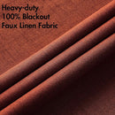 MIULEE 100% Blackout Linen Curtains Thermal Insulated Burnt Orange Fall Curtains Grommet Room Darkening for Living Room Bedroom Nursery Rust Terracotta 42 x 84 (2 Panels) by TinyTreasures Baby Boutique