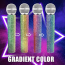 Sanwuta Fake Microphone Prop Sparkly Bling Rhinestones Plastic Play Microphone Pretend Glitter Bedazzled Mic for Cosplay Party Costume(Gradient) by TinyTreasures Baby Boutique