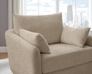360° Swivel Accent Armchair, 39.3" Oversized, Sherpa Boucle Fabric Sofa Chair with Removable Back & Arm Pillows, Swivel Chair with Cozy Soft Padded, No Assembly Required (1, Camel) by CozyNest Decor