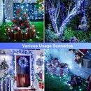 JMEXSUSS 2 Pack Blue and White Solar Christmas Lights, Total 400 LED 151FT Solar String Lights Outdoor Waterproof, 8 Modes Solar Light for Outside Tree Patio Christmas Decorations by GreenHaven Gardens