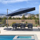 PURPLE LEAF 11.5' X 8' Left-right Tilting Outdoor Patio Umbrella Swivel Offset Cantilever Heavy Duty Rectangle Aluminum Umbrella with UV Resistant for Deck Pool Patio Backyard, Ocean Slate by GreenHaven Gardens