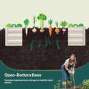 Raised Garden Bed Beige, 6x3x1ft Galvanized Raised Garden Bed Outdoor Metal for Gardening Vegetables Flower Garden Planter Box Large Raised Bed with Gloves and 3ftx30ft Weed Barrier Fabric by GreenHaven Gardens