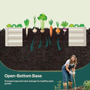 Raised Garden Bed 8×4×1.5FT, Galvanized Raised Garden Beds Outdoor for Vegetables Flowers Herbs, Large Deep Root Planter Box, Tall Raised Garden Bed with 3ftx30ft Weed Barrier Fabric, Beige by GreenHaven Gardens