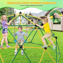 Climbing Dome, 10FT Dome Climber with Hammock & Swing for Kids 3-10, Kids Outdoor Jungle Gym Supports 1000lbs, Easy Assembly Playground Jungle Gym Backyard Play Equipment, Yellow+Green by TinyTreasures Baby Boutique