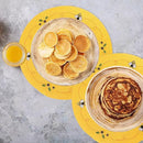 Whaline 4Pcs Round Placemats Bee Sunflower Embroidered Place Mats Bee Floral Dinner Table Mats for Home Spring Summer Holiday Birthday Baby Shower Party Decor by CozyNest Decor