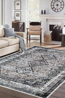 Keen Home Design 8x10 Rug - Machine Washable Area Rug with Non-Slip Backing, Ideal for Living Room, Dining Room, Bedroom - Vintage, Easy Clean, Durable, Low Pile Rug - (8' x 10') by CozyNest Decor