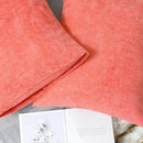 CaliTime Throw Pillow Covers Decorative 20 X 26 Inches Pack of 2 Cozy Chenille Standard Pillow Shams Cases for Couch Sofa Bed Living Room Home Living Coral by CozyNest Decor
