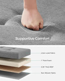 SONGMICS Storage Ottoman Bench, Foldable Foot Rest with Legs, 15 x 43 x 15.7 Inches, End of Bed Bench, Storage Chest, Load up to 660 lb, for Living Room, Bedroom, Entryway, Dove Gray ULSF018G02 by CozyNest Decor
