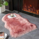 AMTOVO Faux Fur Rug, Blush Pink Small Area Rug, Fluffy Sheepskin Rug, Fuzzy Ultra Soft 2 x 3 ft Shag Rugs for Bedroom Sofa Throw Cushion Room Decor, Sheepskin