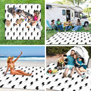 79''x79'' Extra Large Picnic Blankets, Waterproof Sandproof Foldable Outdoor Picnic Mat, Portable 3-Layer Fabric Beach Blanket for Camping, Park, Travel, Family Friends-Stylish Lightning Pattern by TinyTreasures Baby Boutique