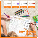 Pen Control & Tracing Activity Pad, 80 Tear-off Sheets Alphabet & Number Handwriting Practice Notepad for Kids, Letters A-Z/Numbers1-20/Patterns Tracing Workbook for Plane, Car Travel, Road Trip by TinyTreasures Baby Boutique