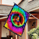 FLAGWIX Hippie Peace Flag, Boho Hippie Decoration Flags - House Flag 30x40, Decorations For Home, Outside - Peace Sign, Boho, Hippie Decor, Double Sided, Heavy Duty Canvas Flag Indoor Outdoor by GreenHaven Gardens