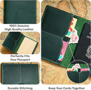 HIFA Leather Passport Holder, Handmade Passport Cover with Card and Ticket Slot - Genuine Leather, Elegant Design, Easy Access - Passport Case, Passport Wallet, Passport Holder by TinyTreasures Baby Boutique