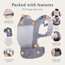 Beco Toddler Carrier - Breathable 3D Mesh Front-Carry & Backpack Style Carrier with Tall Supportive Back and Ergonomic Extra-Wide Seat for Children from 18months (20-60 lbs) - Cool Dark Grey by TinyTreasures Baby Boutique