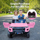 24V 10Ah Ride on Toy for Big Kids, 4WD 2 Seater Electric SUV Kids Car to Drive w/Remote Control, 4x200W Motors - Pink by TinyTreasures Baby Boutique