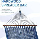 Lazy Daze Hammocks 10.5 FT Double 2 Person Caribbean Rope Hammock, Hand Woven Polyester Hammock with Spreader Bars, for Outside Outdoor Backyard Patio Poolside,450 LBS Capacity, Blue by GreenHaven Gardens